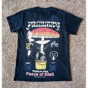 Primitive T-Shirt Men's Size Small Graphic Print Black Shirt